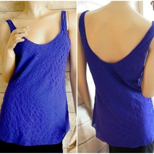 T Babaton Royal Blue Silk Dressy Tank Top Size S